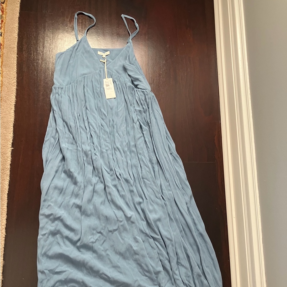 Z Supply Dusty Blue Sleeveless Maxi Dress NWT